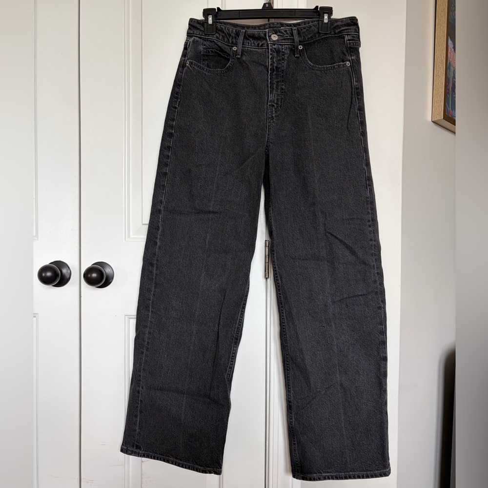 Wide Leg Black Jeans